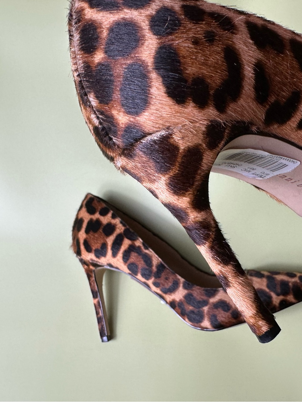 Gianni Bini Leopard Print Pointed Toe Pumps - Brown/Black - Picture 15 of 16